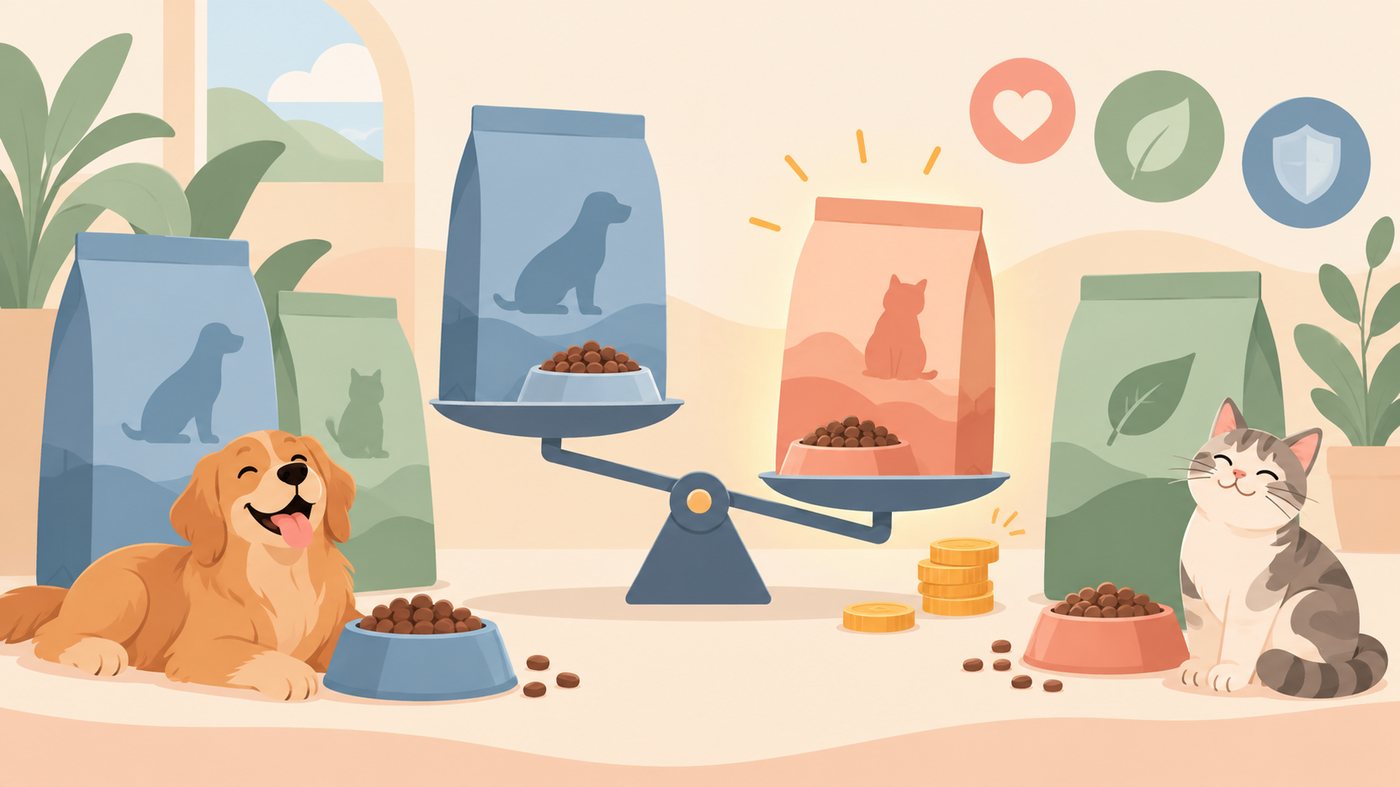 チーズ入りのおやつを前にした犬のイラスト