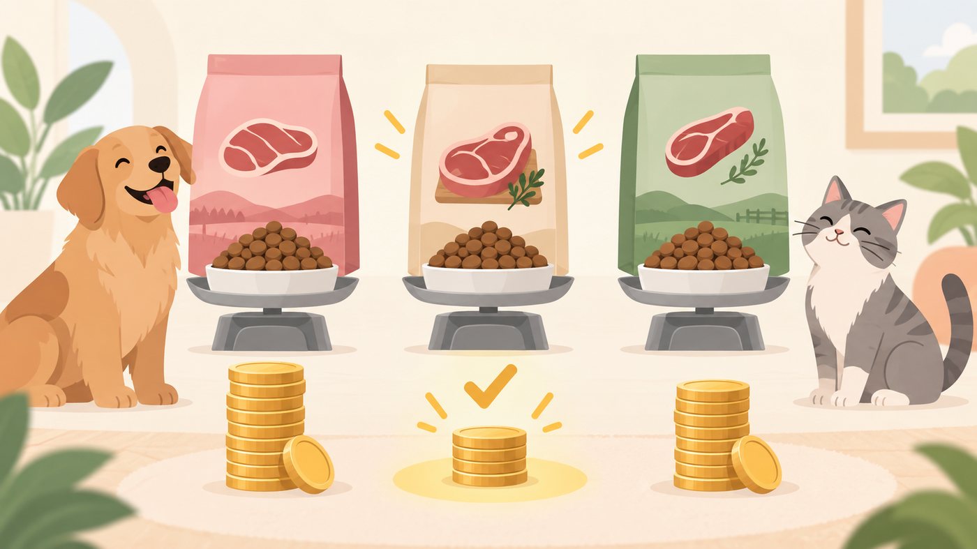 パウチの入数と内容量から単価を計算するイラスト