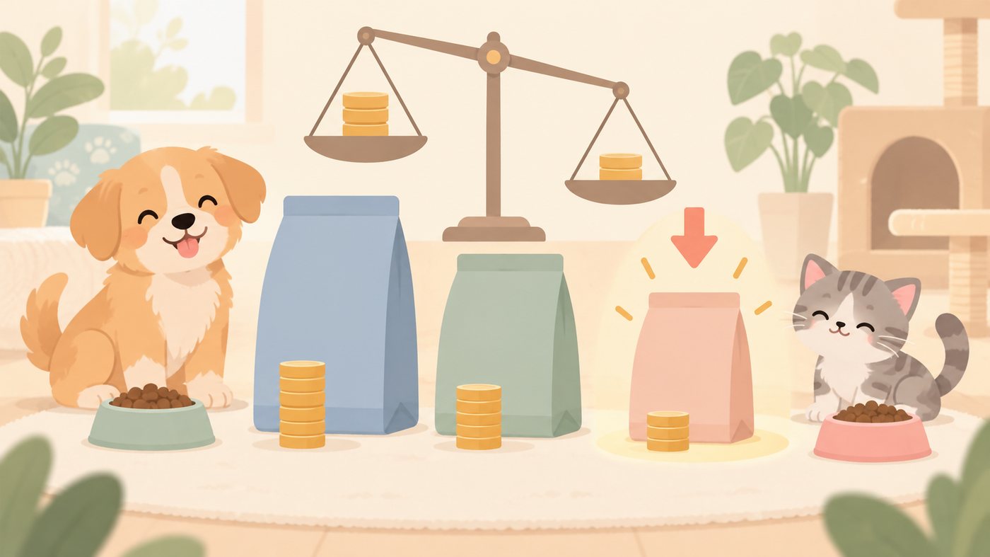 85gのパウチと大きなドライの袋を比べるイラスト