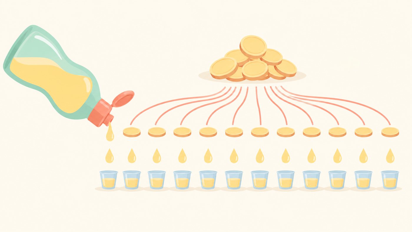 スティックと和えカップの使い分けのイラスト