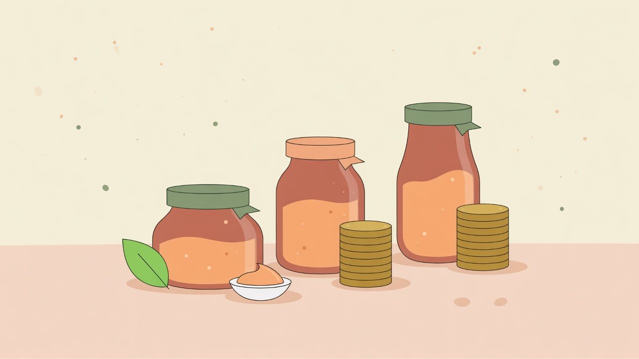 ソース1本を1mlあたりで見るイラスト