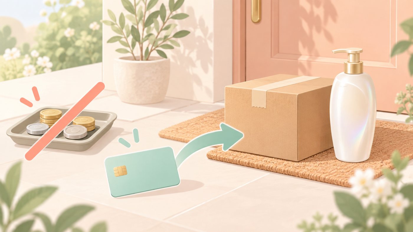 詰替のストックを棚に収める量の違いを示すイラスト
