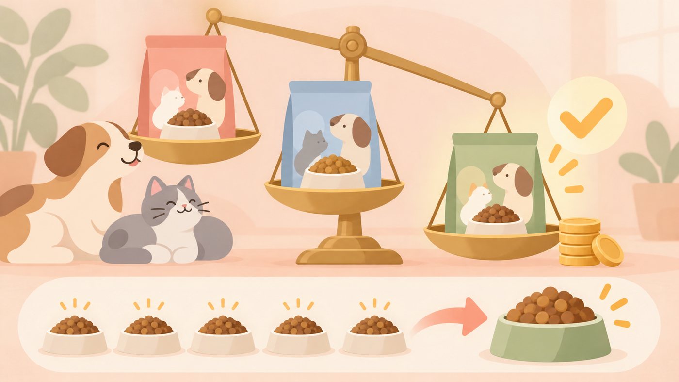 買う袋数ごとに置き場所が変わる様子のイラスト