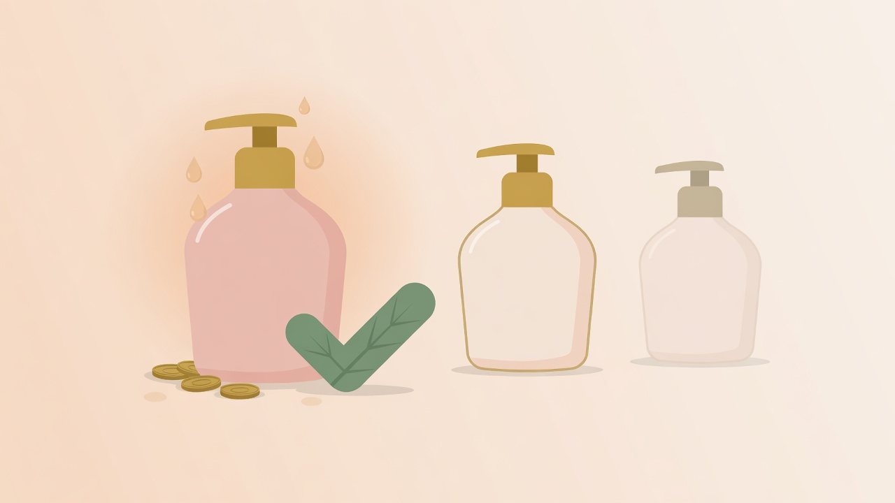 家庭のポンプと業務用の大容量を並べたイラスト