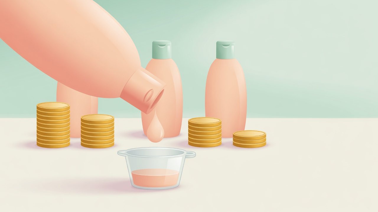 詰め替えの容量と袋数を比べるイラスト