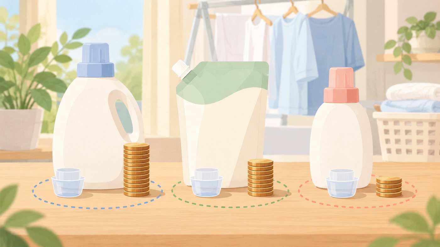 買う個数ごとに置き場所が変わる様子のイラスト