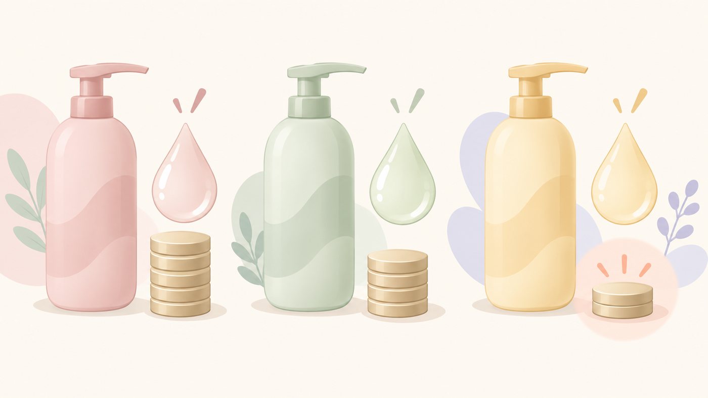 1袋とセットの置き方を比べるイラスト