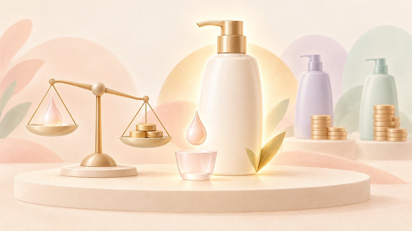 450mLの本体を1mLあたりの単価に割り戻すイラスト