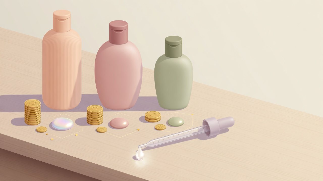 詰替とボトルとセットを分けて並べたイラスト