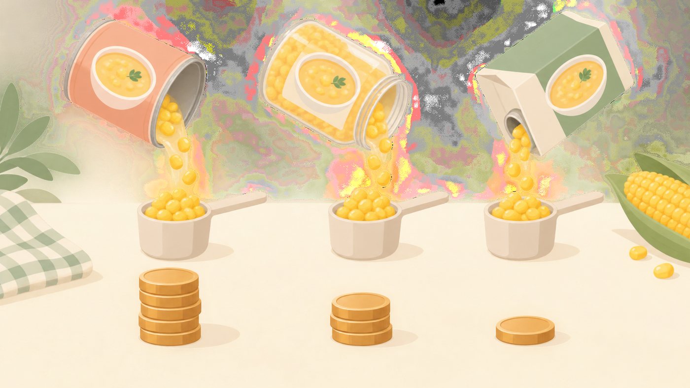 ティーバッグの袋数を数えて単価を出すイラスト