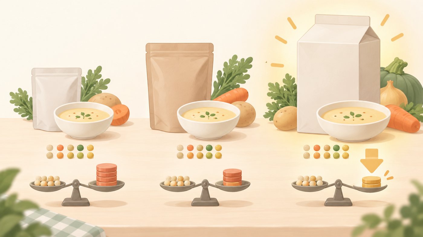ティーバッグとティーカップを並べたイラスト