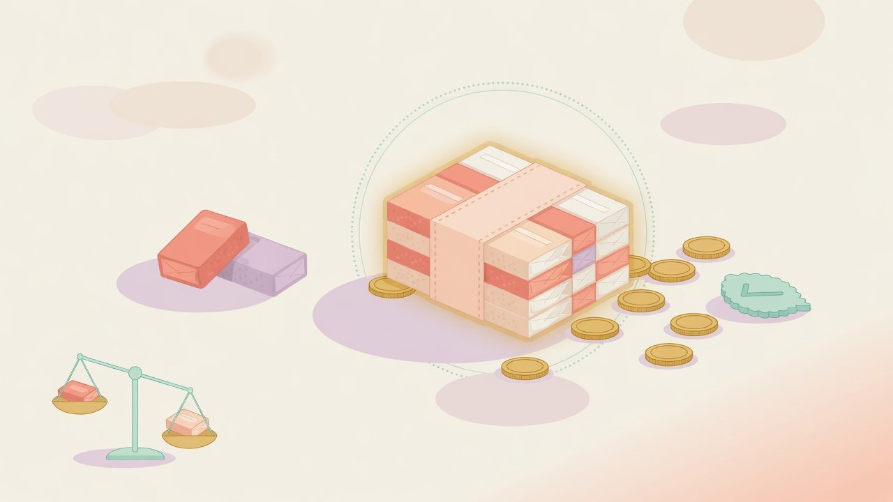 ポケット1個の組数で持ちが変わるイラスト