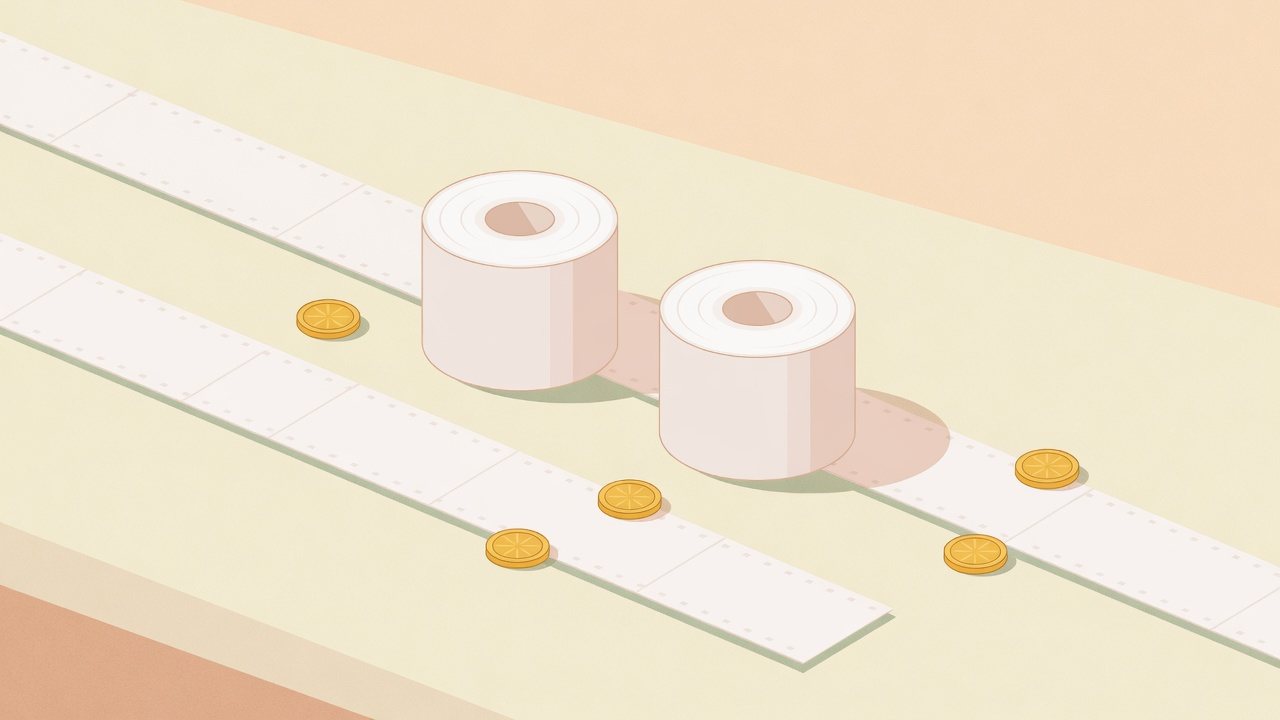 巻き長とロール数で選択枠を分けた図