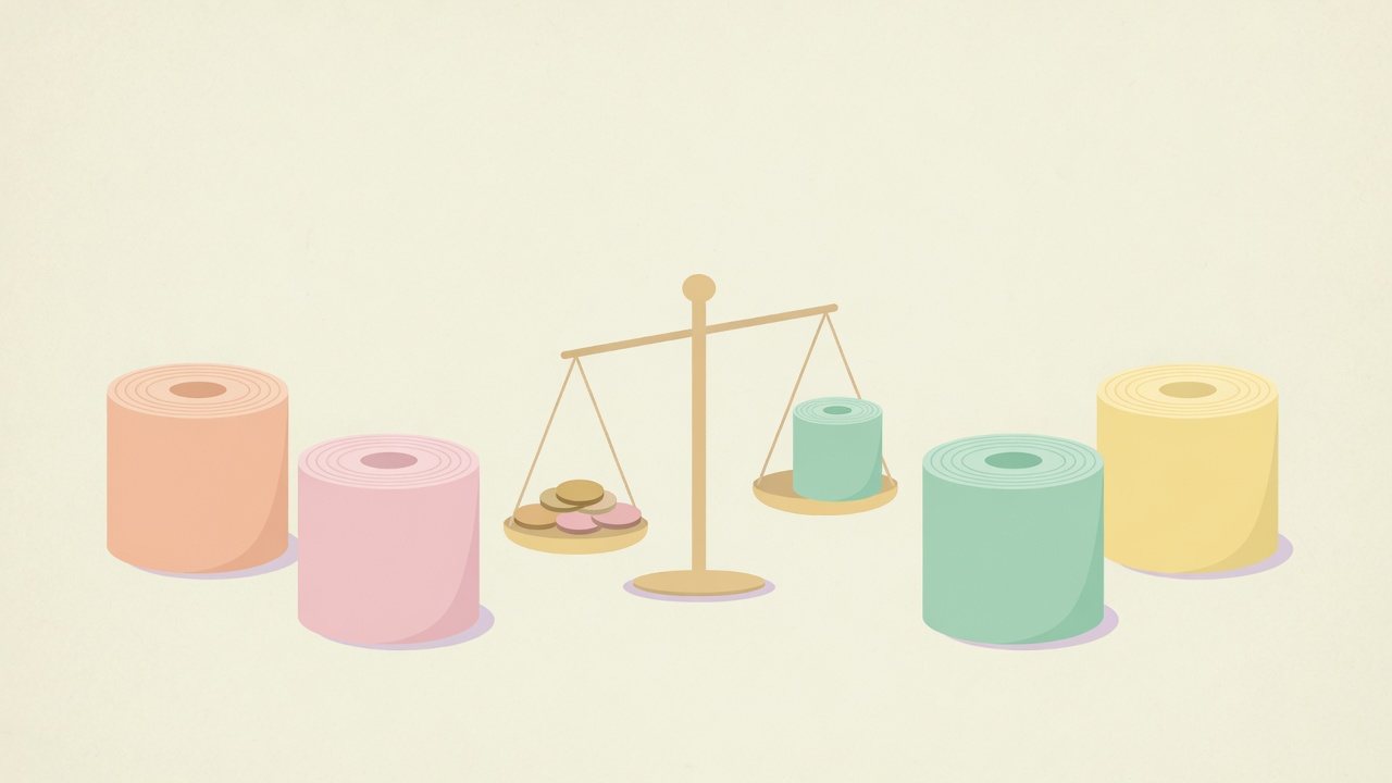 巻き長とロール数から総延長を比べるイラスト