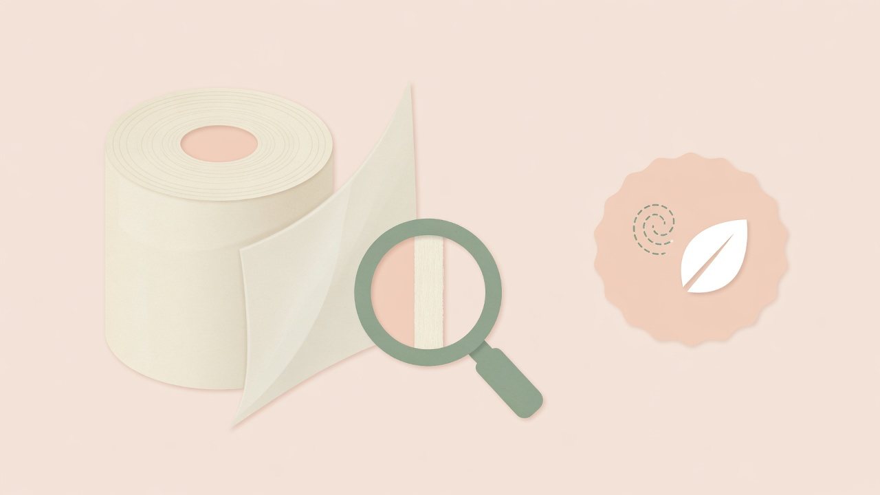 シングル無香料のトイレットペーパーを1mあたりで比べるイラスト
