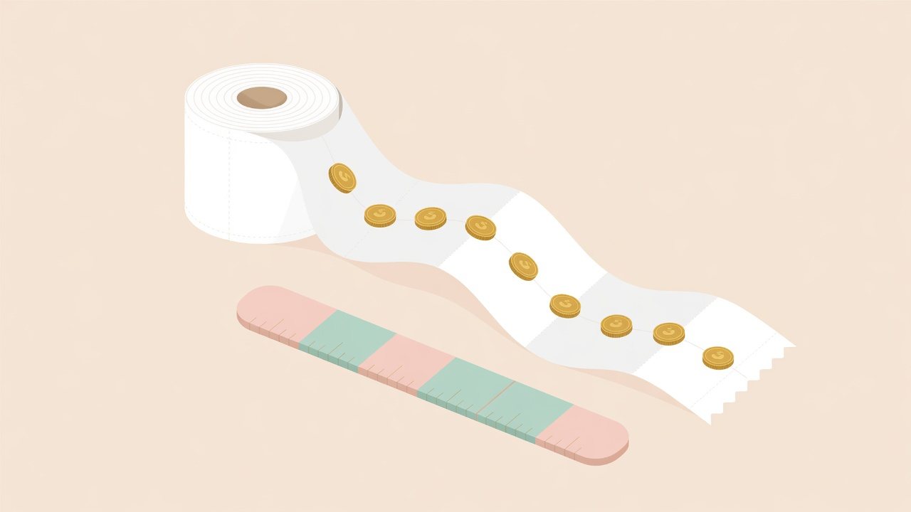 同じ巻き長のトイレットペーパーをロール数で比べるイラスト