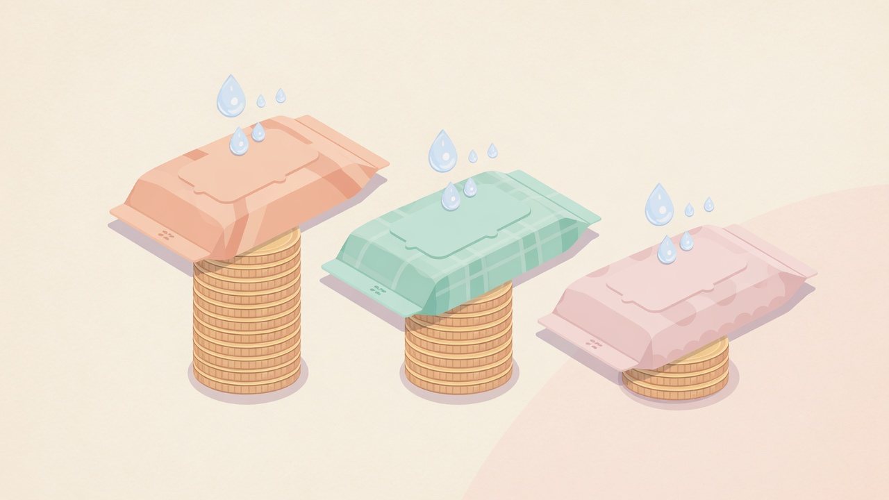 容器つきの本体と詰替パックを分けて置いたイラスト