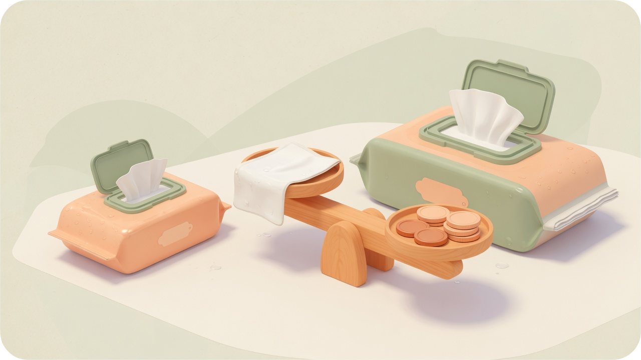 1パックとまとめ買いの箱を並べたイラスト