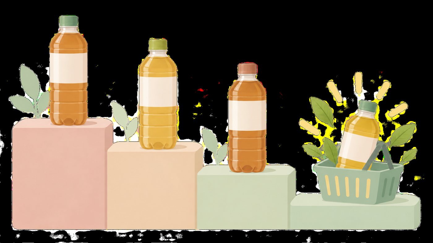 小口の荷姿と箱入りの荷姿を見比べるイラスト